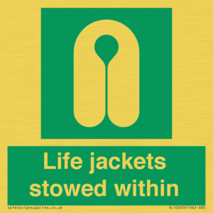 Life jackets stowed within